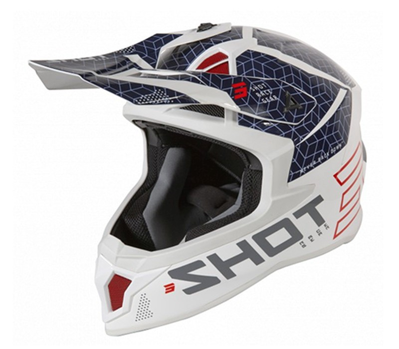 МОТОШОЛОМ SHOT RACING LITE CORE NAVY RED GLOSSY