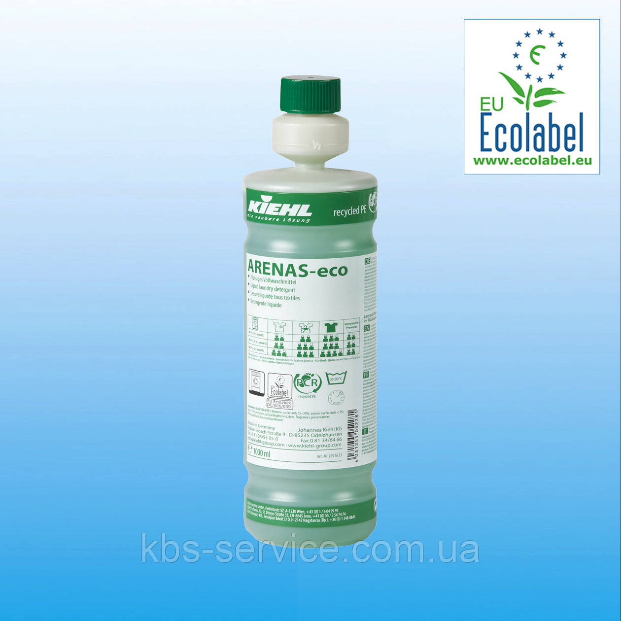 Екологічний універсальний рідкий засіб для прання ARENAS - eco, 1 л,  Kiehl
