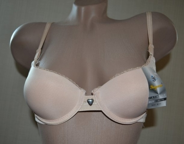 Бюстгальтер підлітковий на тонкому поролоні 80АА (0) бежевий, фото 1