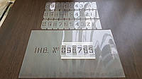 Трафарет инвентарная нумерация, 50 мм, с цифрами 0-9 многоразовые с рамкой для набора цифр (от 20 до 100 мм)