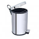 Відро для сміття Lidz Oreo 0112 12 л LDORE0112CRM22256 Chrome, фото 3