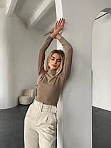 Гольф Весна жіночий теплий теплий з плюшевого трикотажу плюша з гудзиками Ssf990, фото 3