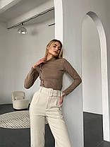 Гольф Весна жіночий теплий теплий з плюшевого трикотажу плюша з гудзиками Ssf990, фото 2