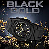 Чоловічий наручний годинник Skmei 1717 (Чорні з золотом), фото 10