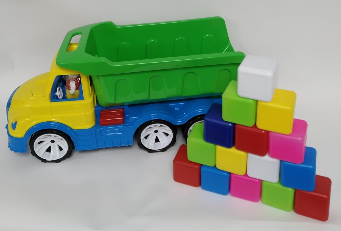Самосвал игрушечный "Mati" с кубиками, Бамсик, 009/14 - фото 1 - id-p1563688174
