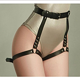 Портупея-гартер на ноги, портупея на стегна, садо-мазо атрибутика для жінок, фото 2