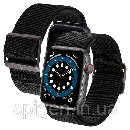 Нейлоновий ремінець Spigen для Apple Watch серії SE / 6 / 5 / 4 (42/44mm) - Band Lite Fit, Black, фото 1