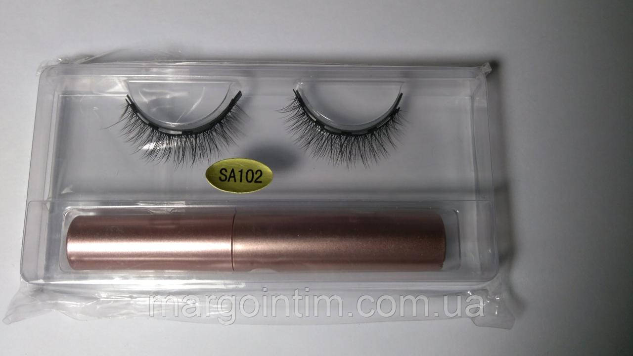 Вії Магнітні вії БАГАТОРАЗОВІ 102 Накладні вії Лінійні вії, фото 1