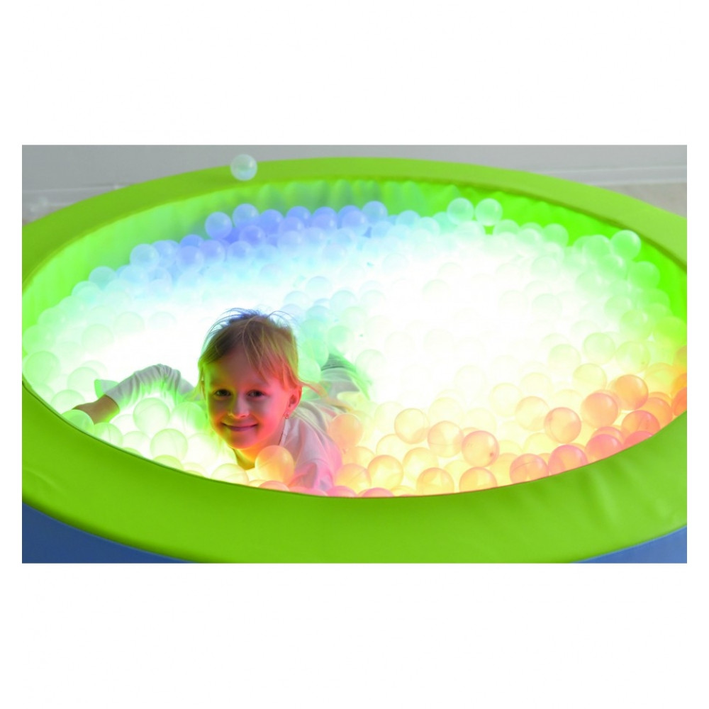 Сухой бассейн с подсветкой круглый 150х40 см, без шариков кожзам Разноцветный (TM Tia-sport) - фото 3 - id-p1563739849