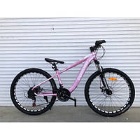 Спортивный велосипед TopRider-550 "27,5д Шимано Диск тормоза. Розовый
