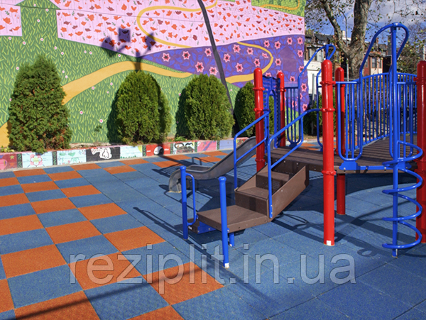 Резиновое покрытие для детских площадок, 30 мм - фото 1 - id-p470081898
