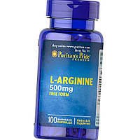 Аргинин Puritan's Pride L-Arginine 500 mg 100 капс Аминокислота