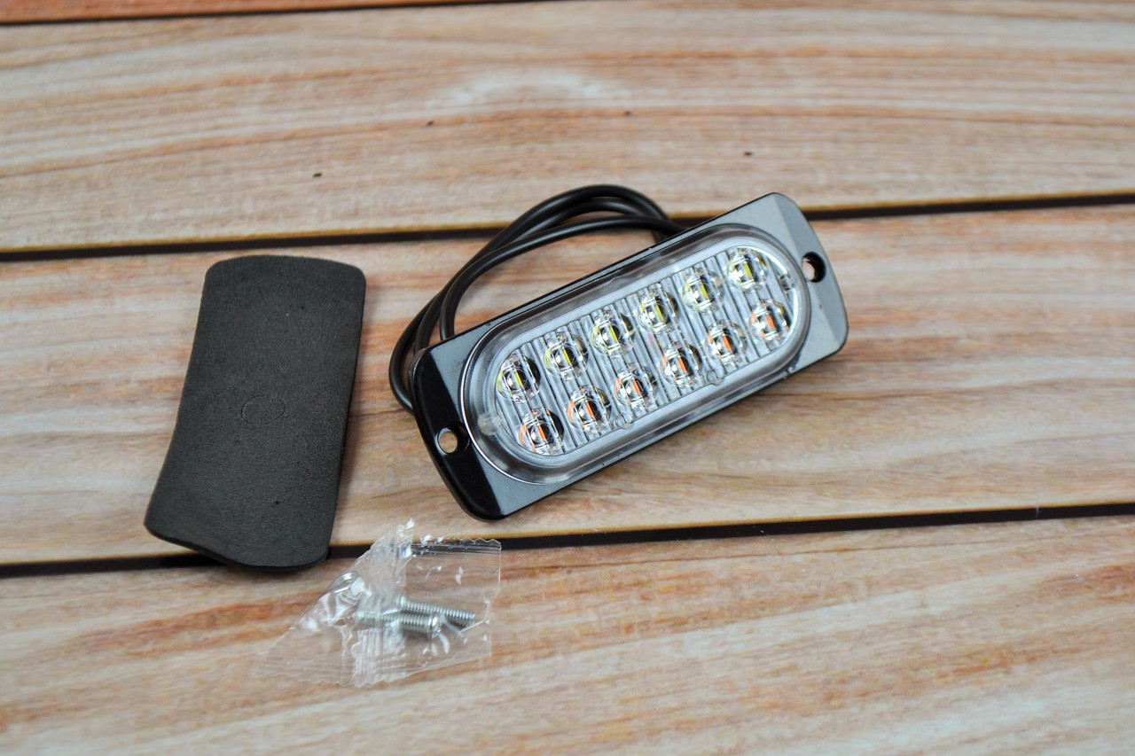 Стробоскоп LED 12 діодів 1 шт White NEW (Білий стробоскоп), фото 1