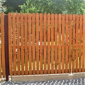 Дерев'яний паркан LNK "Штакетник вертикальний" 2000х1800 мм. (ДВЗ-6)