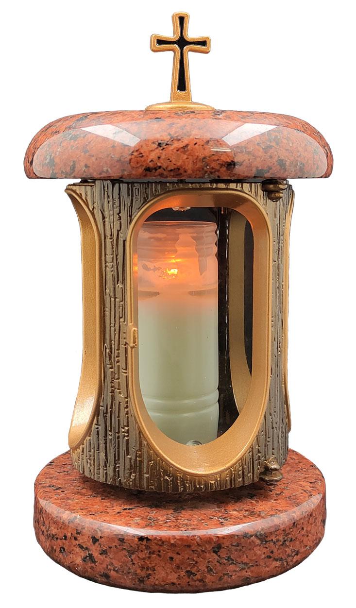 Лампадки (підсвічники) з граніту на цвинтар, памятник бронза, лезник