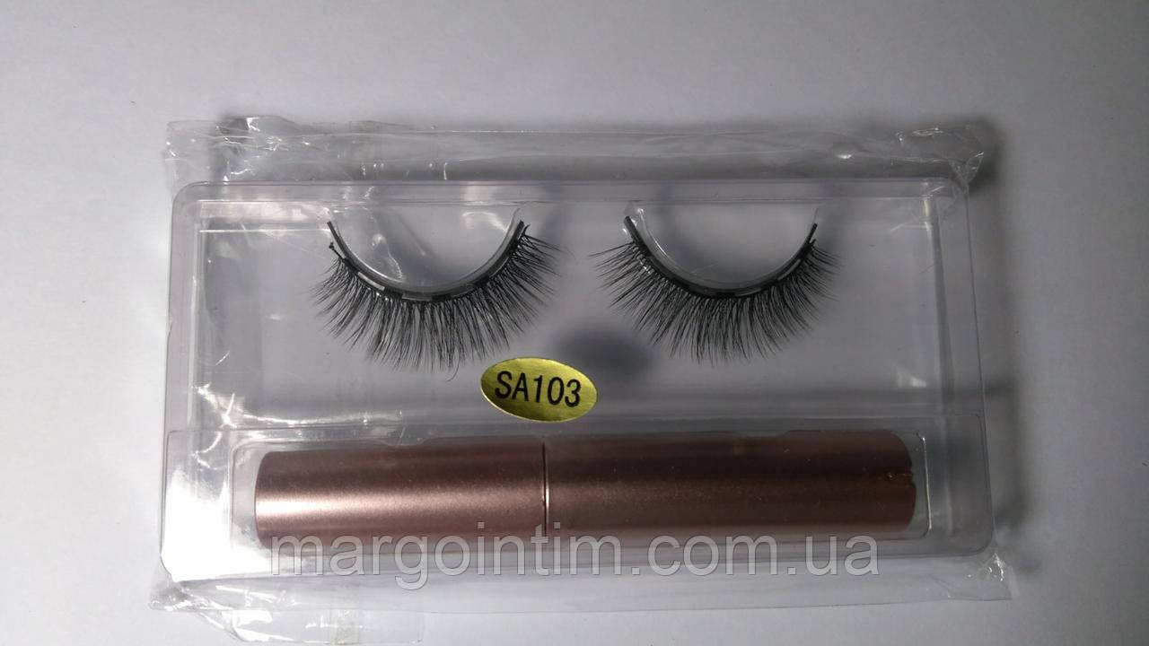 Вії Магнітні вії БАГАТОРАЗОВІ 103 Накладні вії Лінійні вії, фото 1