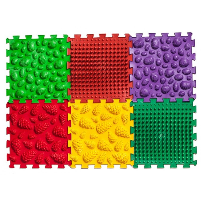 Килимок-пазл з 6 елементів Різнобарвний (Тіа-sport ТМ)