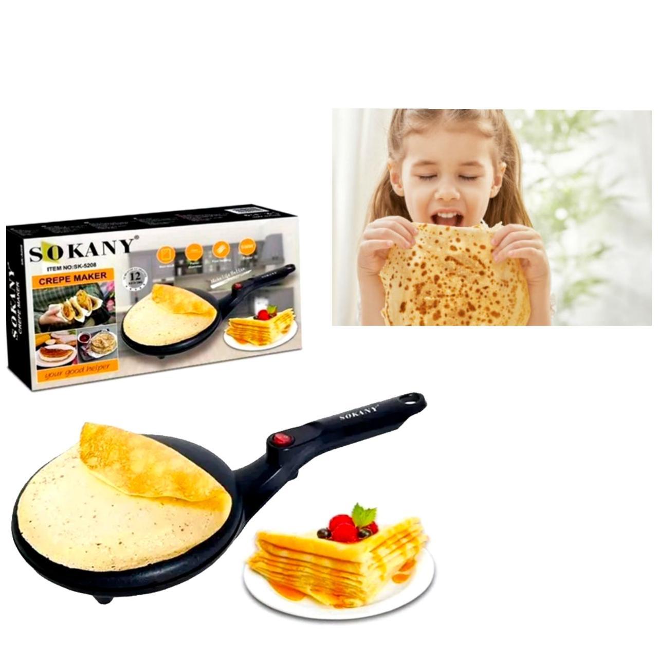 Сковорода електрична для приготування млинців Sokany SK 5208 Crepe Maker ⁇ Електрична млинниця