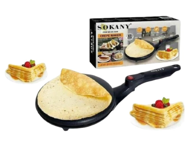 Сковорода електрична для приготування млинців Sokany SK 5208 Crepe Maker  ⁇  Електрична млинниця