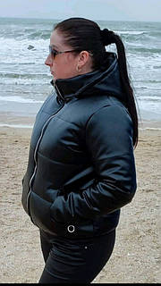 Куртка жіночої пуховік жіноча шкіра штучна шкіра коротка жіноча куртка весна