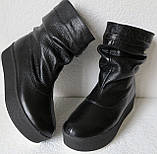 Prima зимові жіночі чоботи з натуральної шкіри на платформі, фото 5