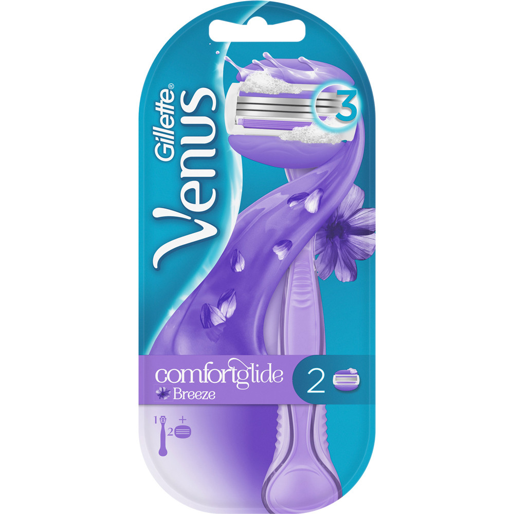 Жіночий бритвний верстат з 2 мя картр. Gillette Venus ComfortGlide Breeze з 2 змінними касетами 02006
