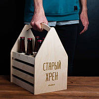 Ящик для пива Старый хрен для 6 бутылок 132268