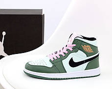 Жіночі кросівки Nike Air Jordan.Black/Pink. ТОП Репліка ААА класу., фото 2