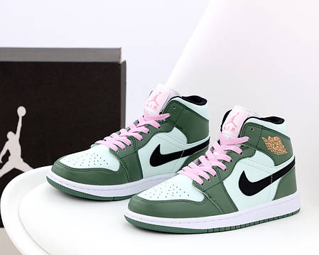 Жіночі кросівки Nike Air Jordan.Black/Pink. ТОП Репліка ААА класу., фото 2