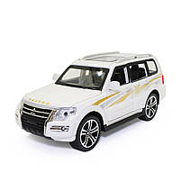 Машинка металева Mitsubishi Pajero AutoExpert Мітсубісі Паджеро джип білий звук світло 16 см (GT-2156), фото 3