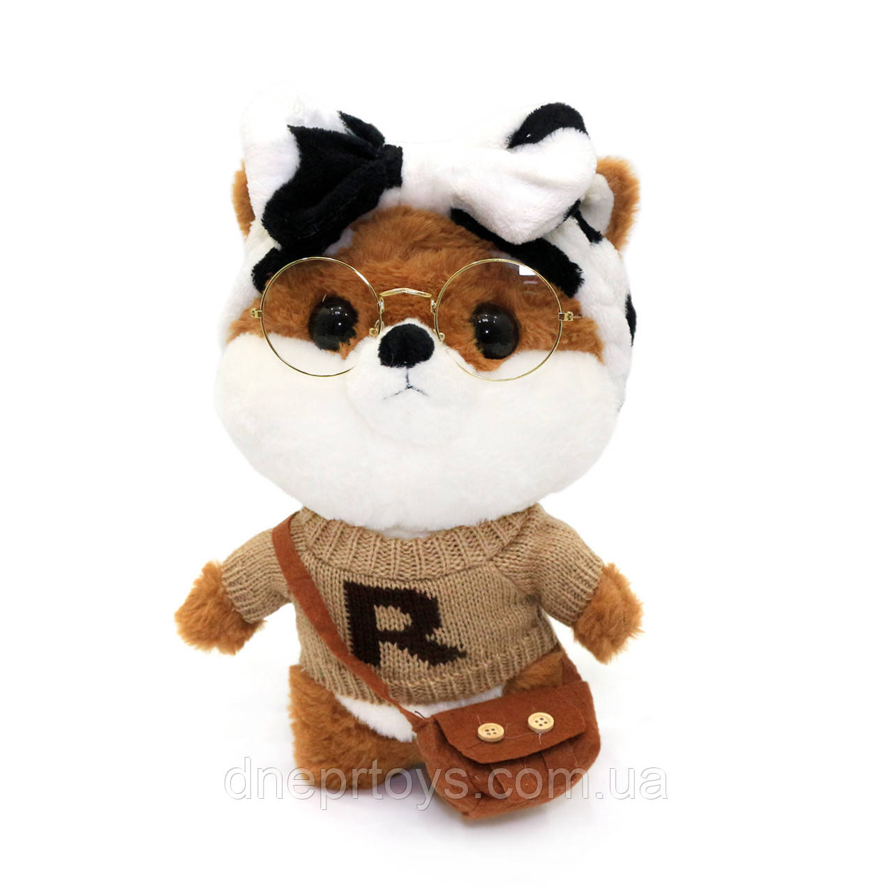 М'яка іграшка Lalafanfan Собачка Шиба-іну одяг та аксесуари в асортименті Лалафанфан коричневий 30*24*15 см (LA-006), фото 1