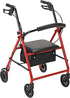 Ходунки-ролятор алюмінієвий складаний Drive Medical Rollator with Wheels Red