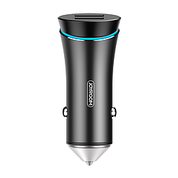 Автомобільний зарядний пристрій із швидкою зарядкою QC3.0 + Micro USB кабель JOYROOM JR-C08 |2USB, 3A| Чорний