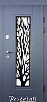 Двері вуличні, МДФ-фарбування по RAL,серія ТРІО, модель Р-4 Ковка