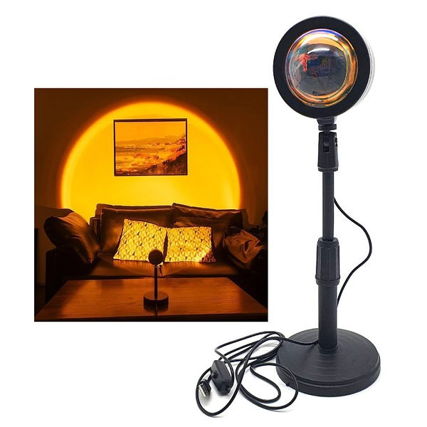 Проєкційна лампа Sunset Lamp Жовтий Лучшая цена