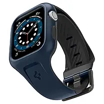 Чохол і ремінець Spigen для Apple Watch (44mm) 6/SE/5/4 - Liquid Air Pro, Blue, фото 4
