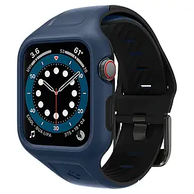 Чохол і ремінець Spigen для Apple Watch (44mm) 6/SE/5/4 - Liquid Air Pro, Blue