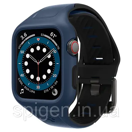 Чохол і ремінець Spigen для Apple Watch (44mm) 6/SE/5/4 - Liquid Air Pro, Blue, фото 1