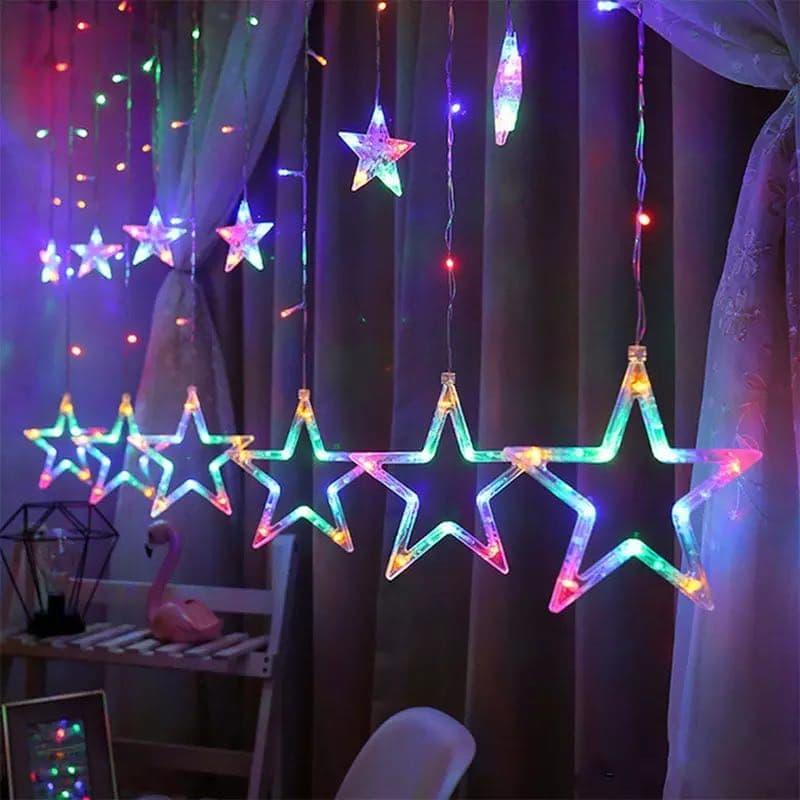 Гірлянда зірки STAR CURTAIN 100 LED різнокольорова 3M * 80CM * 50CM Лучшая цена, фото 1