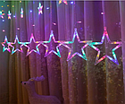 Гірлянда зірки STAR CURTAIN 100 LED різнокольорова 3M * 80CM * 50CM Лучшая цена, фото 5