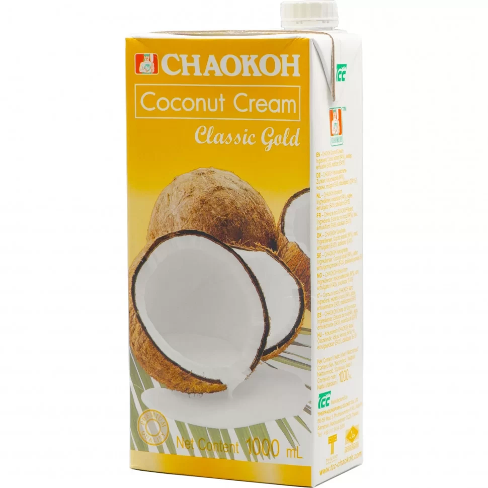 Купити Кокосові вершки CHAOKOH GOLD 20-21% Таїланд, 1 л, ціна 190 ...