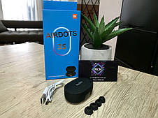 Бездротові TWS навушники AirDots 3S для Xiaomi Redmi матові чорні, фото 3