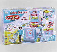 Набор доктора "3 в 1" 008-929 чемодан стол тележка тачка, Игрушки для детских сюжетно-ролевых игр Больница .