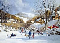 Пазл Cabble Hill - Хоккей на замерзшому озері (Hockey on Frozen Lake)