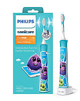 Електрична зубна щітка для дітей Філіпс блакитна Philips Sonicare For Kids  HX6321/02