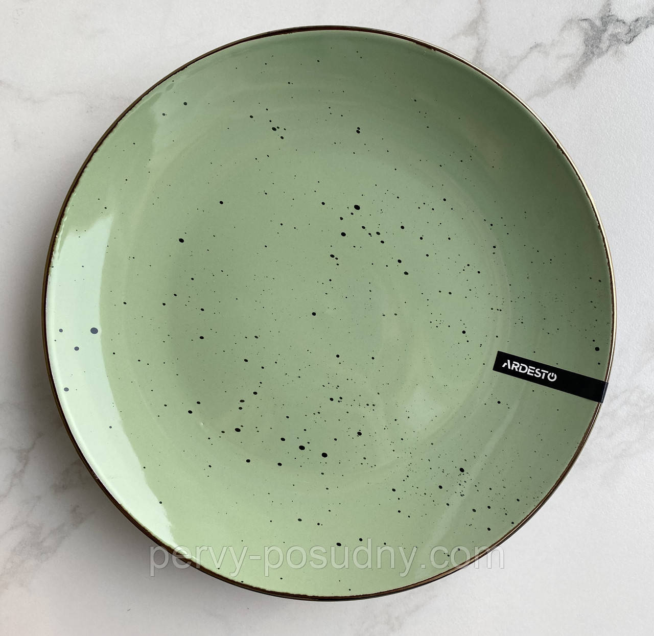 Тарілка обідня зелена Ardesto Bagheria 26 см Pastel Green