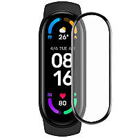 Полимерная защитная пленка на Xiaomi Mi Band 6 черный Полимерная защитная пленка на Сяоми Ми Бенд 6