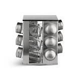 Набір для спецій на підставці 12 ємностей із неіржавкої сталі Edenberg EB-4026 Набір банок для спецій Квадрат, фото 5