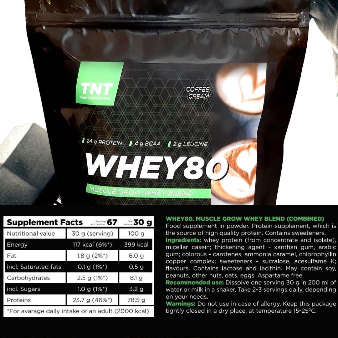 Протеїн з високим вмістом білка 2 кг! Muskle Grow Whey (ПРОТЕЇН) WPC + WPH 80%, ВСАА - 16,6% - фото 2 - id-p1273311579