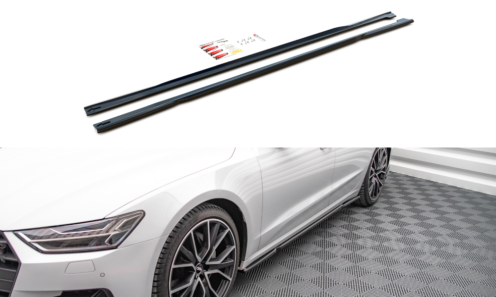 Пороги Audi A7 C8 (2018+) тюнінг обвіс спідниця елерон